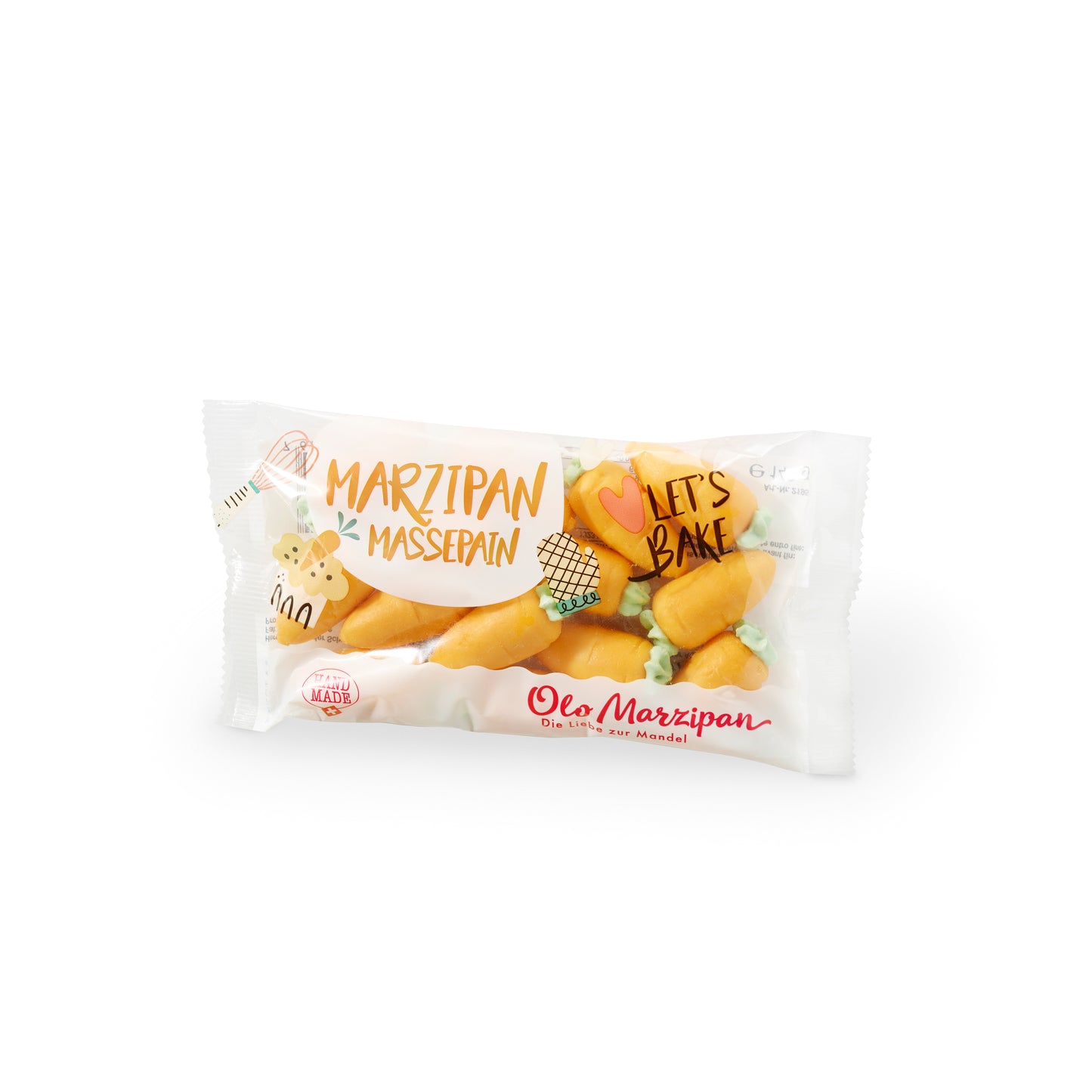 Marzipan Rüebli mit Kraut 140 g