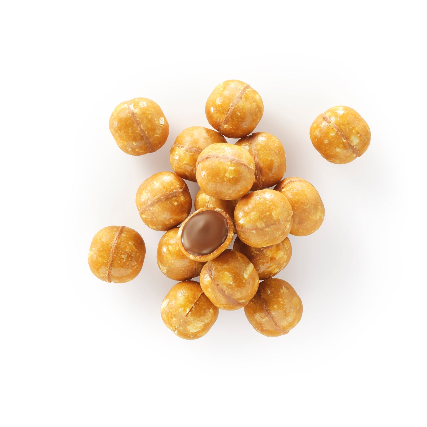 Mandel-Nougat-Kugeln mit Pralinéfüllung